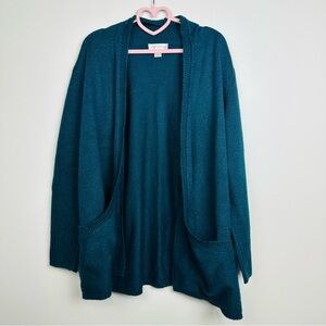 Christopher & Banks Teal Cardigan Sweater Size Large